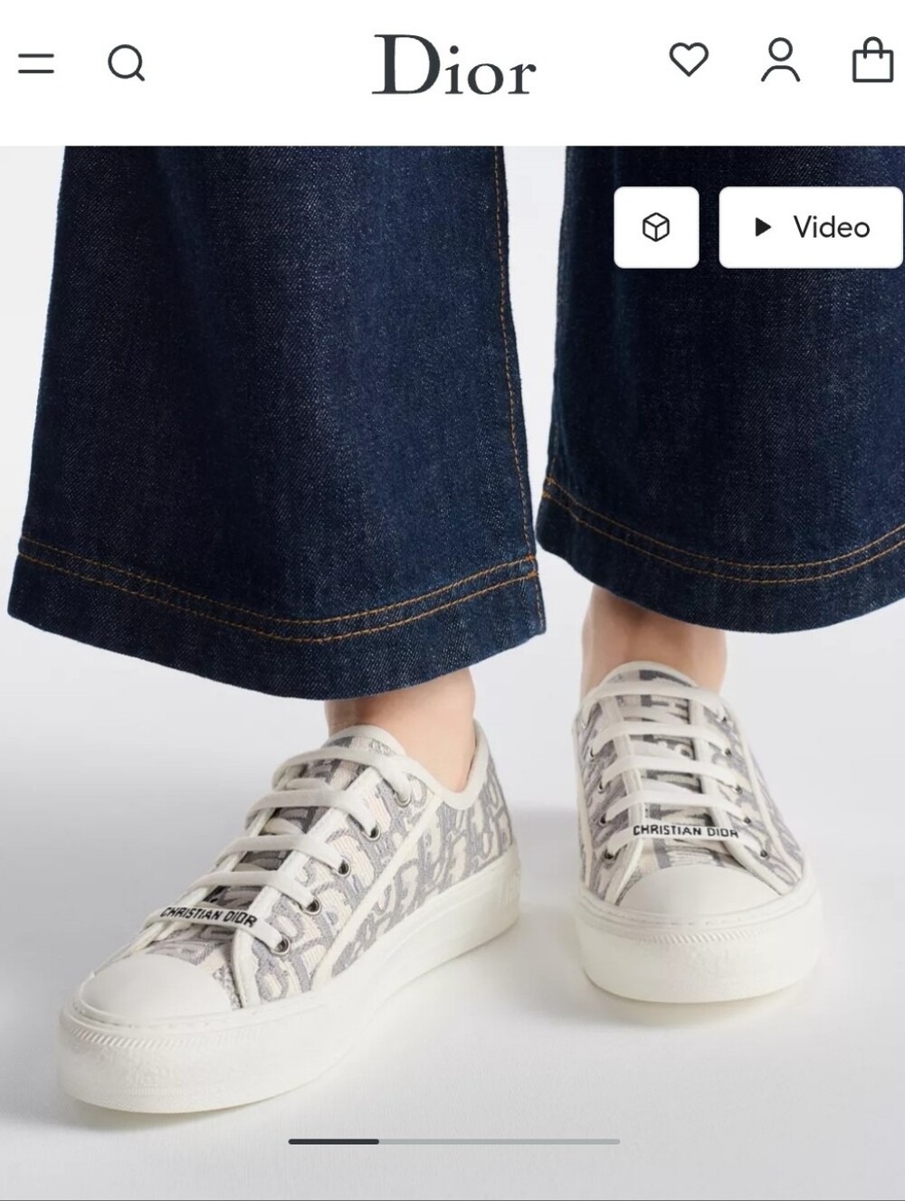 Walk'n'Dior Sneaker Stone Gray White Low Top Dior Oblique